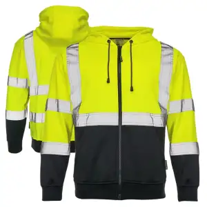 DOME75 DHZ1632 Class 3 Viz-Tuff Fleece Full-Zip Hoodie