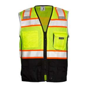 KISHIGO 1715 Black Series Class 2 Black Bottom Vest